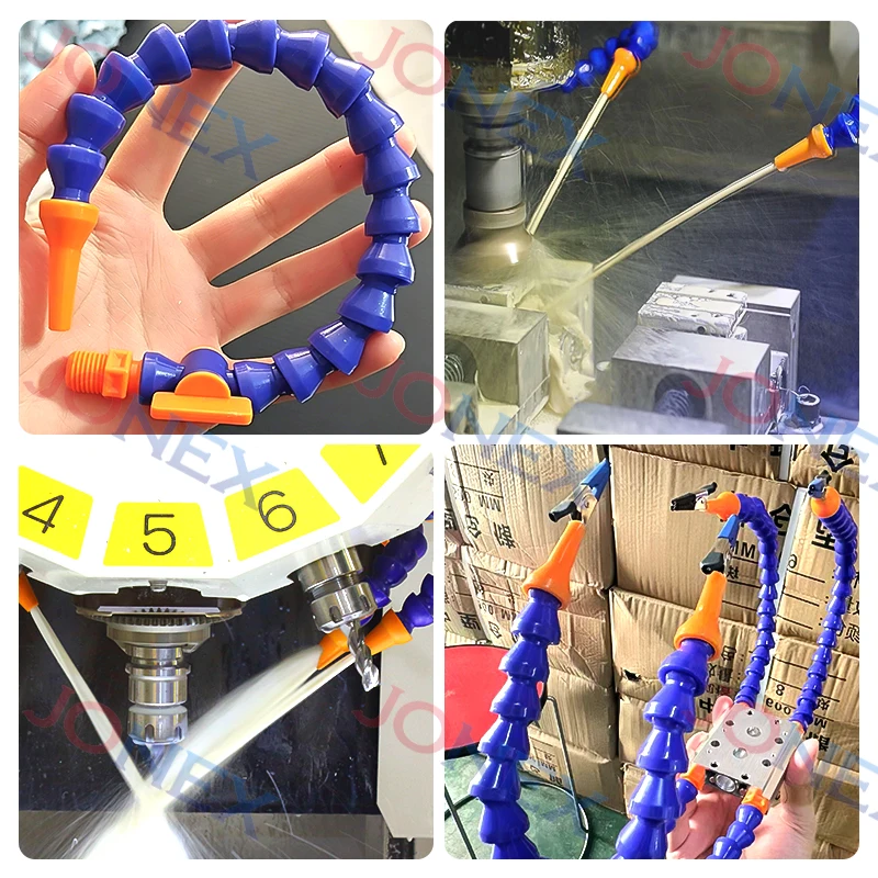 Flexible Coolant Hose Segmented Gooseneck Tube Adjustable Nozzle CNC Lathe Milling Machine Air Water Oil Cooling G1/4 G3/8 G1/2