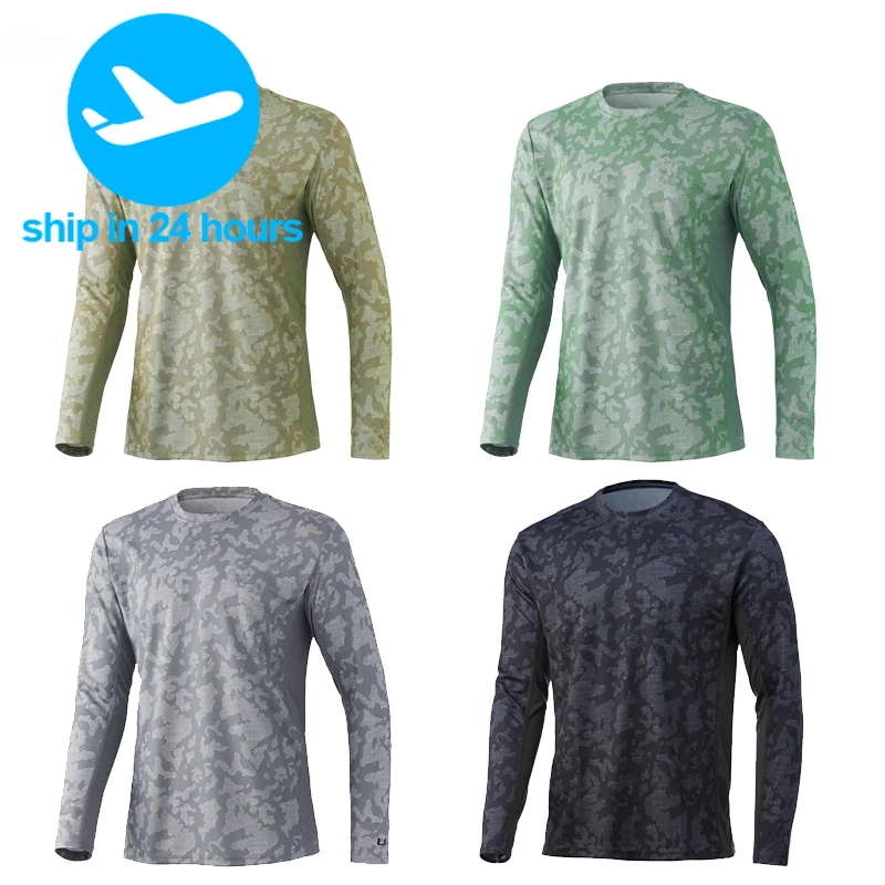 Men's Fishing T-Shirt UPF 50+ Fishing Clothing Outdoor Sports Long Sleeve Sweatshirt Casual Breathable UV Protection Top