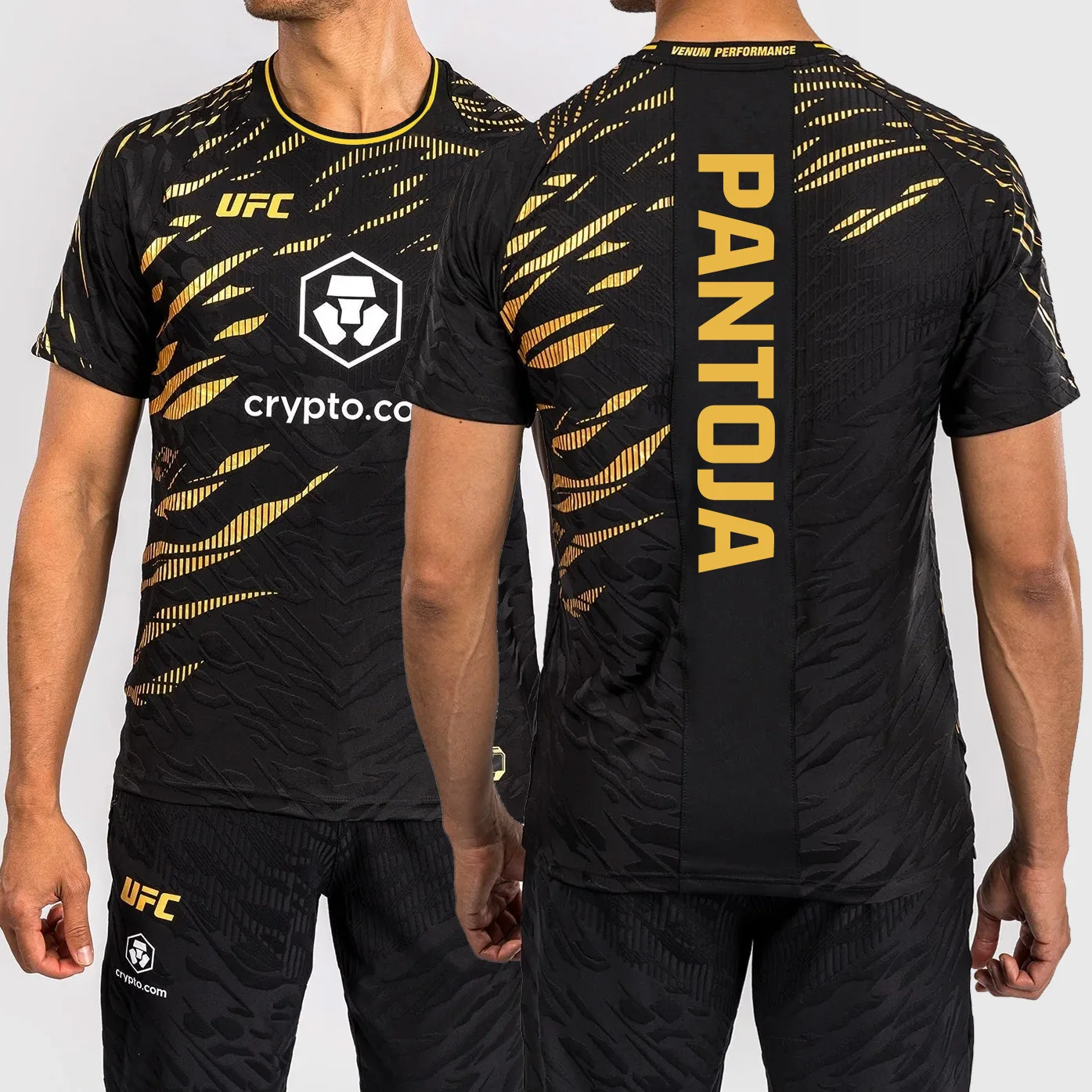 2025 Summer New Hot Selling Extreme Sports Boxing Ufc Competition Enthusiasts Round Neck Gold T-shirt Casual Quick Drying Tees