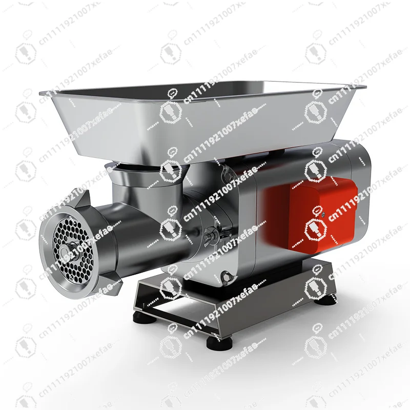 Heavy-duty electric meat grinder for mincing meat and making sausages, with a new motor