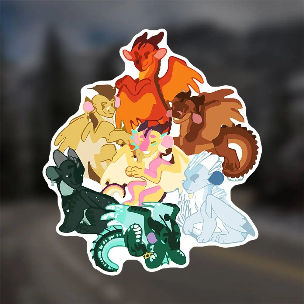 Jade Winglet Sticker Suitable For Laptop Bottle Truck Phone Macbooks Motorcycle V Waterproof Stickers For Decorating Car Windows