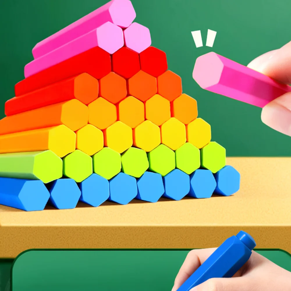 Dustless Colored Chalk Set For Teachers Classroom Teaching Drawing Art Supplies Vibrant School Blackboard Writing Tools