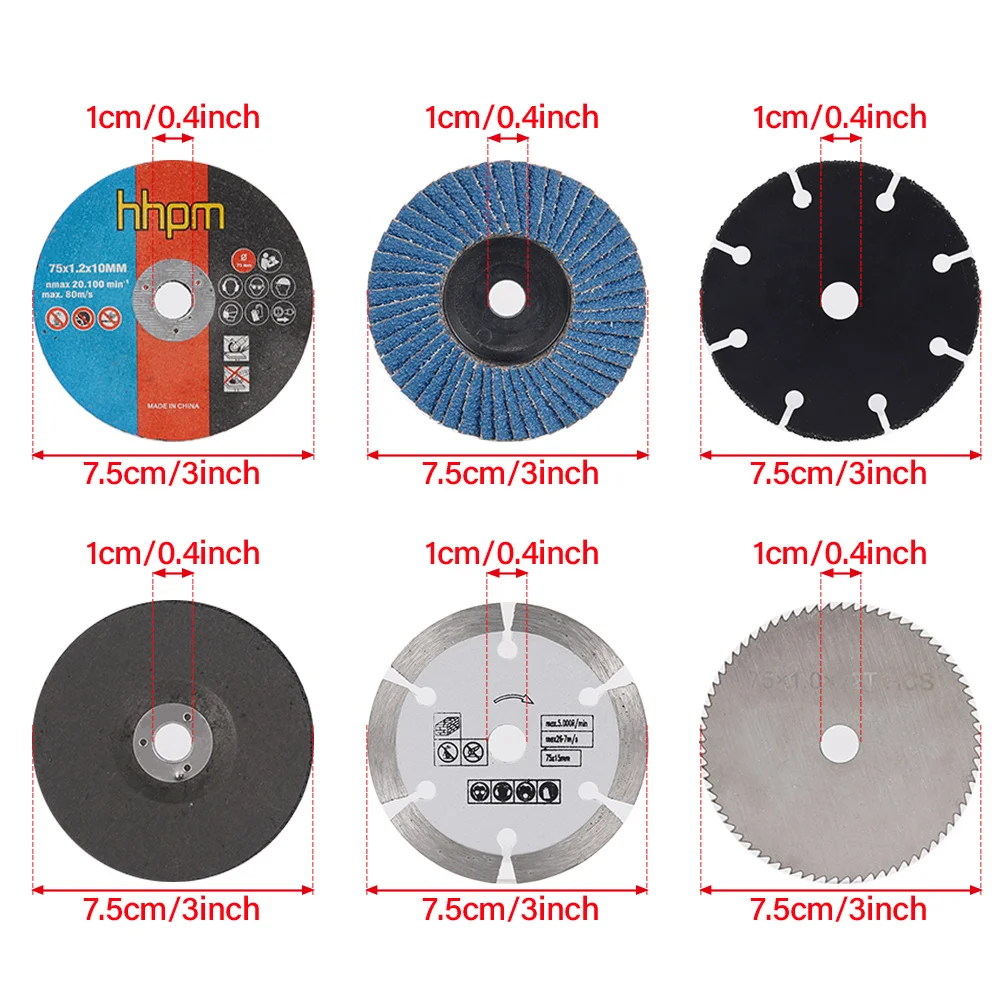 Imagem -02 - Discos de Corte Multifuncionais de 76 mm Rodas Circulares de Moagem Lâminas de Serra Discos de Corte de Metal para Moedor de Ângulo Elétrico Acessórios