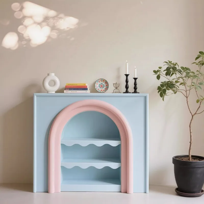 

Dopamine Fireplace Cabinet New Cream Wind Household Solid Wood Fireplace Rack Decorative Cabinet Shelf Storage Cabinet Locker
