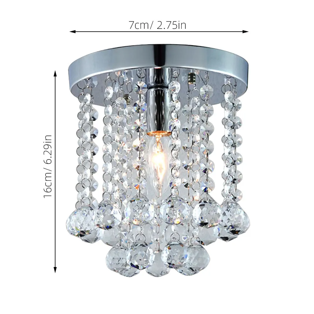 Crystal Ceiling Lamp LED Chandelier with 150 Crystal Balls E14 Base for Hallway Corridor Hotel Lobby Living Room Decor Grand