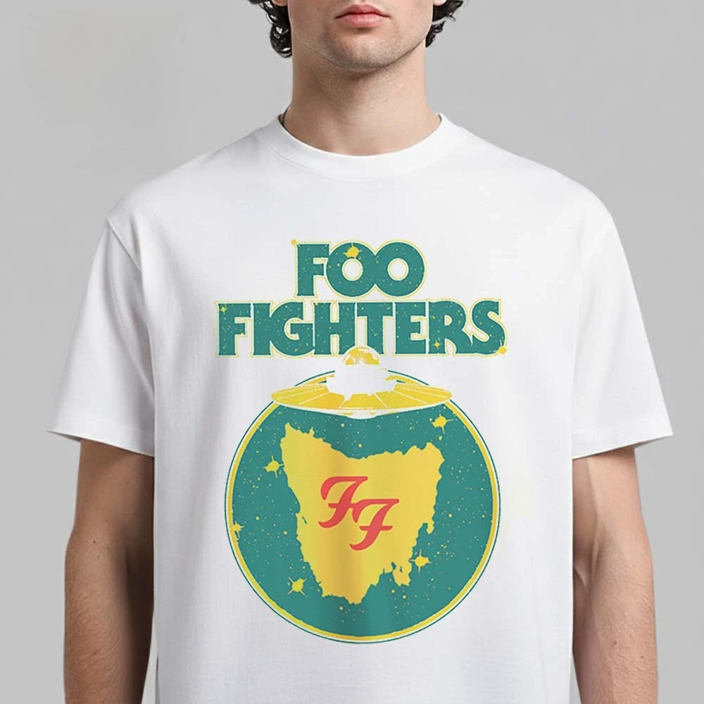 2026 New FF Foo Fighters Family Matching Unisex Oversized T Shirt Retro Planet Graphic Front Print Hip Hop Streetwear Tops