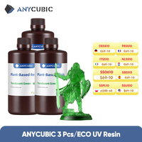 ANYCUBIC 3KG ECO UV Resin For LCD 3D Printer Low Odor Safety 405nm UV Plant-Based Resin High Precision Quick Curing