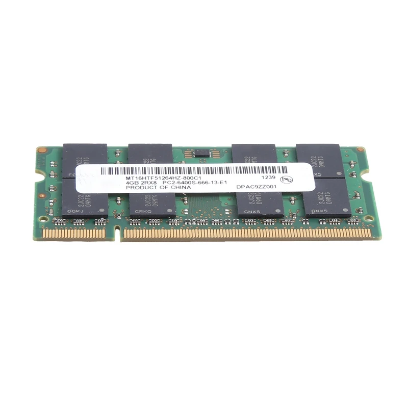 Für mt ddr2 4gb 800mhz ram pc2 6400s 16 chips 2 rx8 1,8 v 200 pins sodimm für laptop speicher langlebig