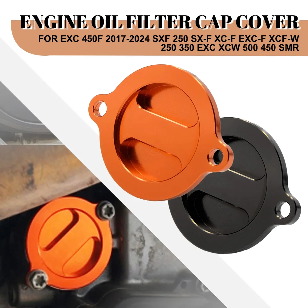 

For KTM EXC 450F 2017-2024 SXF 250 SX-F XC-F EXC-F XCF-W 250 350 EXC XCW 500 450 SMR Engine Oil Filler Cap Cover Oil Filter Plug