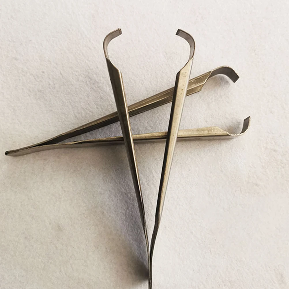 

2pcs Stainless Steel Tongs Serrated Design Anti-Slip Crab Clamp For Seafood Loach Eel Multi- Supplies Seafood Tong