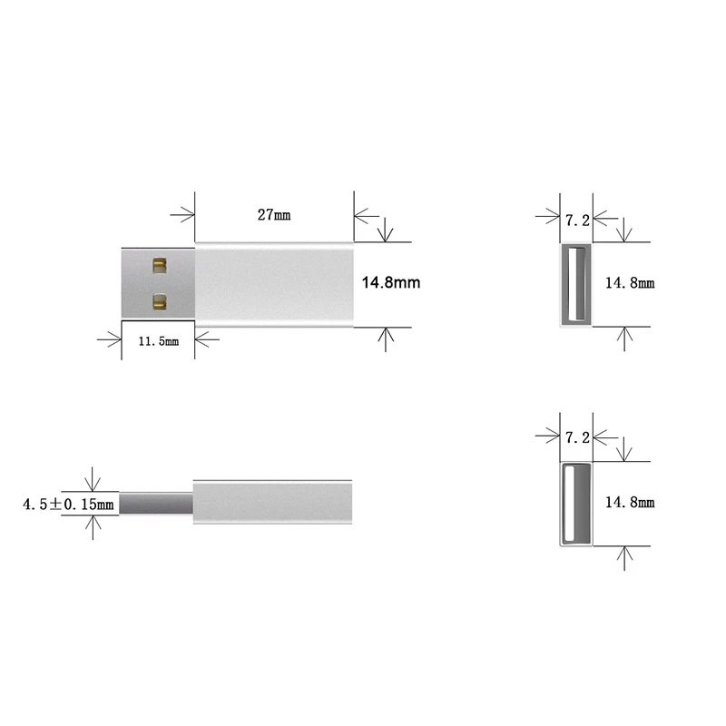 USB Data Blocker Supports Charging Up To 12V/3A For Android IOS Windows Blackberry System Protect Data Security Support Dropship