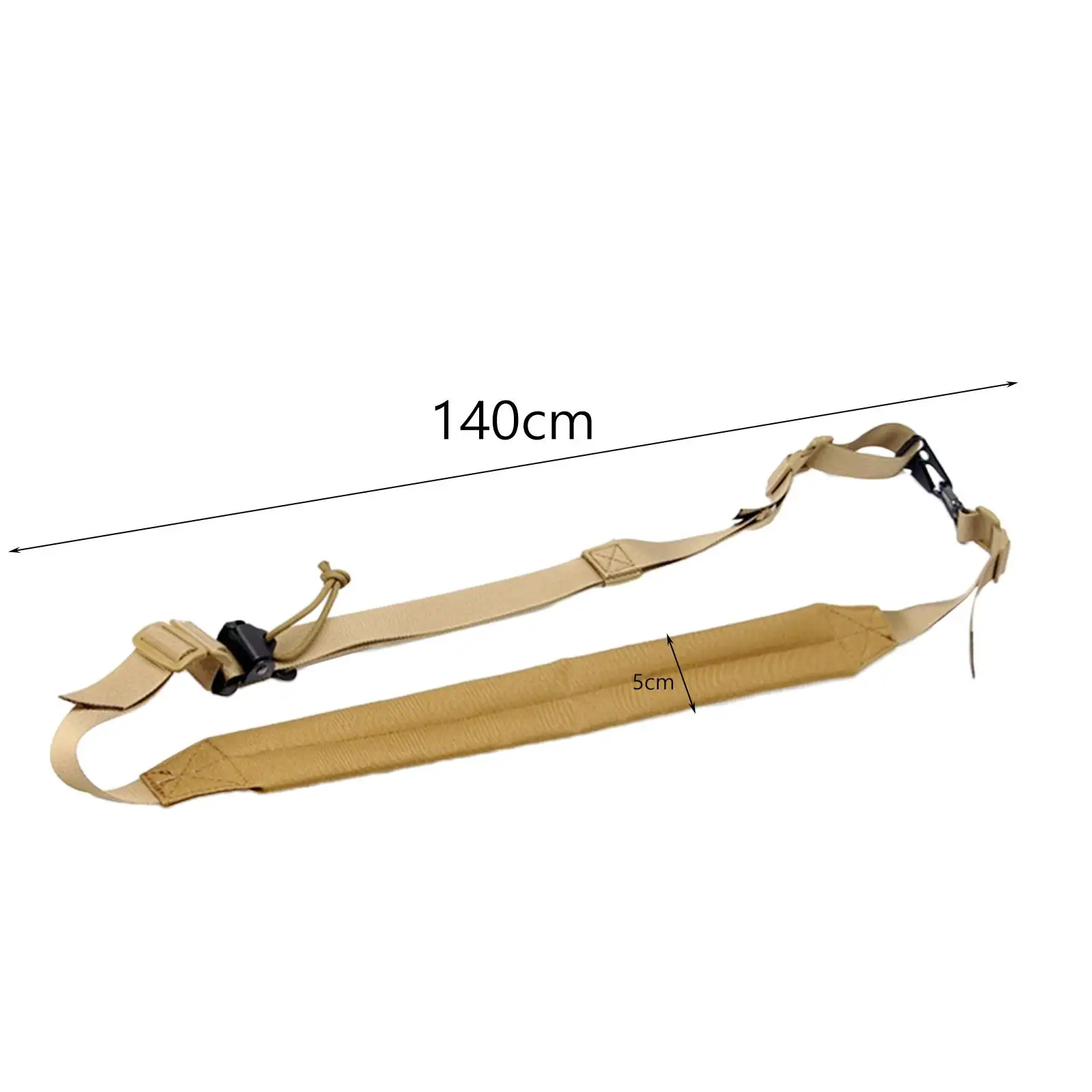 Sangle légère à deux points pour le trekking, le camping, la pêche, la randonnée, les outils de plein air, la structure réglable, la sangle initiée, les accessoires