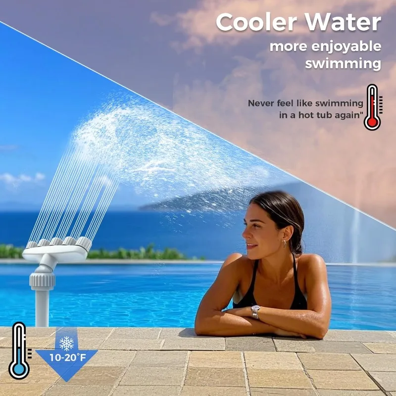 High Efficiency Pool Spray Waterfall Fountain with 5 Nozzles for Indoor Pool Sprinkler Pool Accessories Project