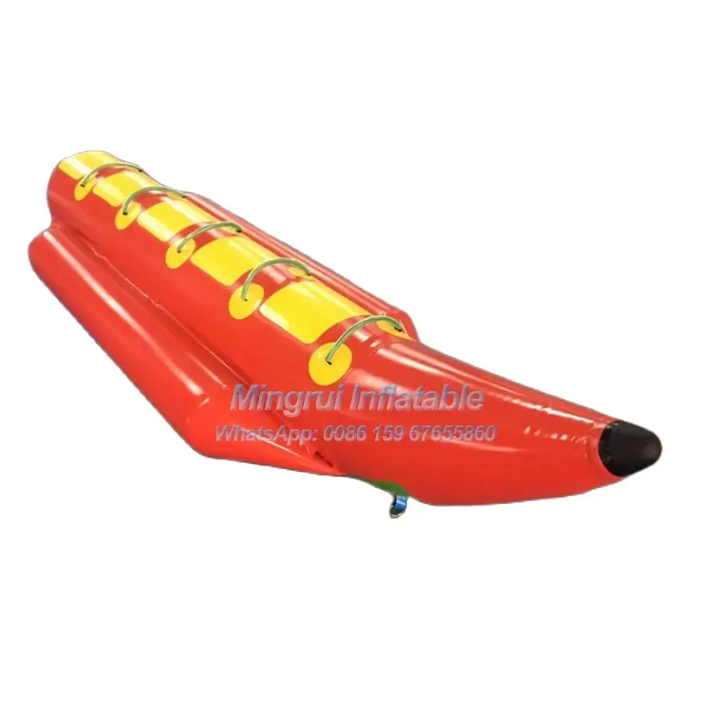 

Inflatable 3/4/5/6/7/8 seatyellow and blue Flying Fish Towable Tube Aquatic Banana Boat water for Beach Water Park Game