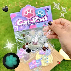 Nette Noctilucence Squish Antistress Fuß Katze Pfoten Squeeze Spielzeug Squishy Tisch Mädchen Weiche Spielzeug Antistress Spielzeug Für Erwachsene Kinder Geschenke