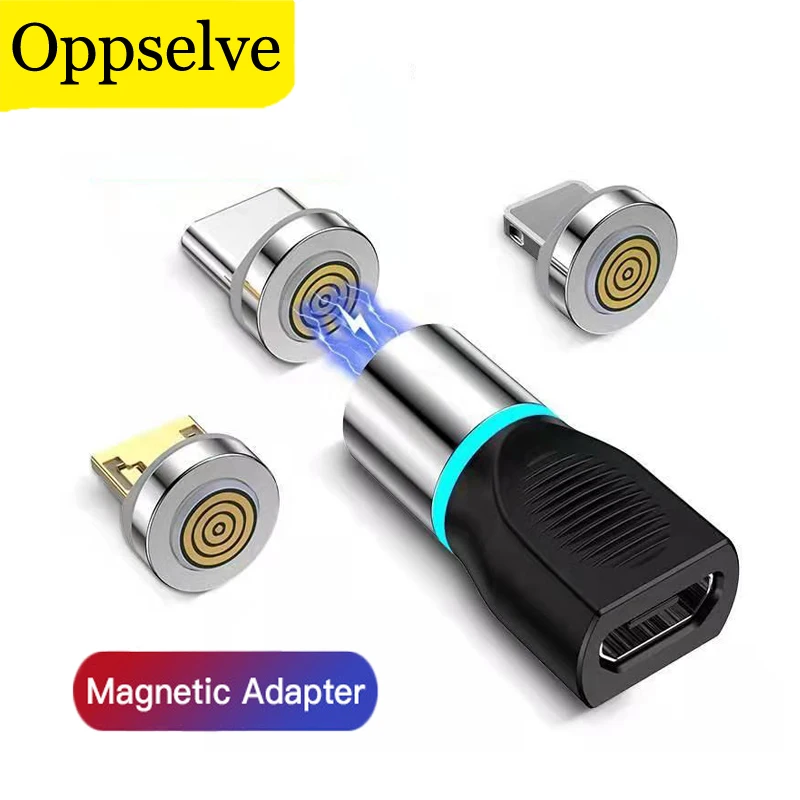 OTG Magnetic Cable Plug Micro USB Type C Cable Adapter For iPhone 13 Converter Magnet Charger Converter Fast Charging Connector