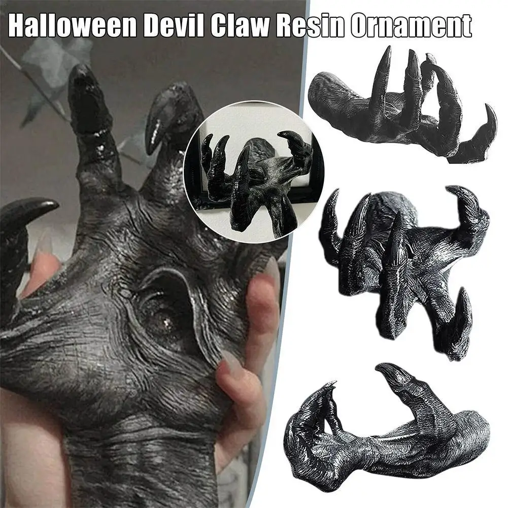 Demon Claw Resin Ornament Keychain Clothes Hanger Hand Wall Figurine Sculpture Bathroom Kitchen Bedroom Hooks Towel Rack Party