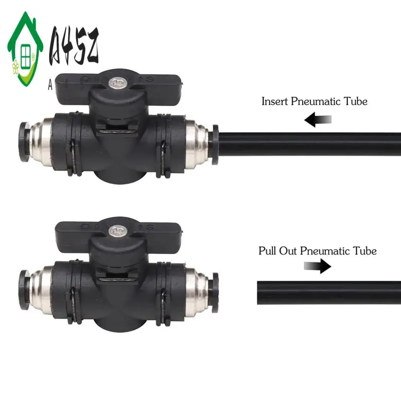 

A45Z-Push Connect Valve Шаровой клапан Клапан регулирования воздушного потока Быстроразъемный клапан Трубчатые фитинги 3 шт.