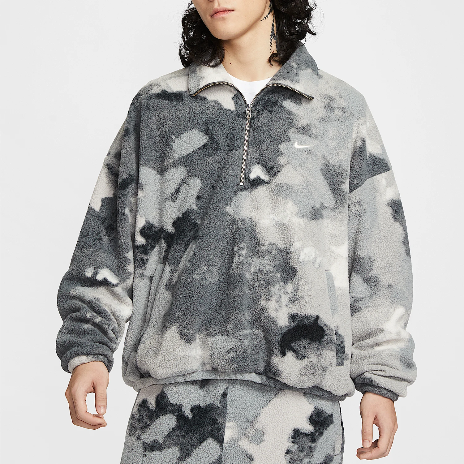 

Оригинальный мужской флисовый модный повседневный пуловер Nike Dri FIT HV3542-068