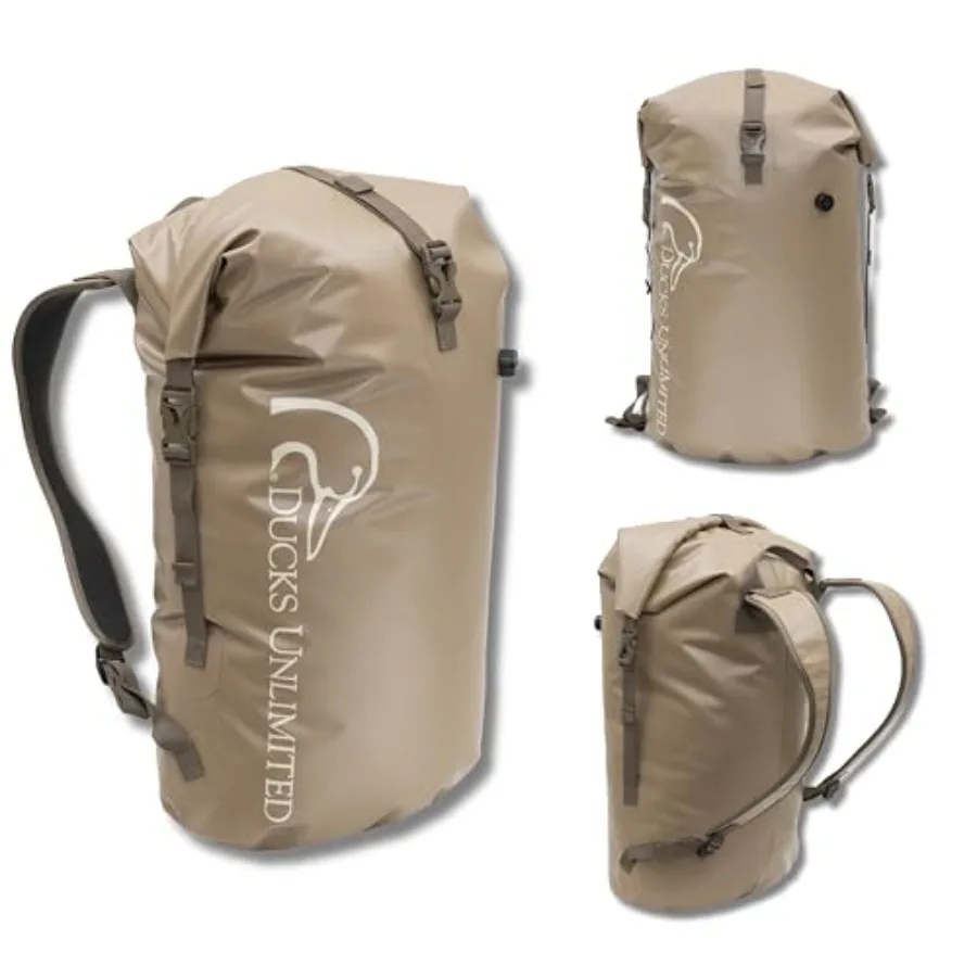 

Ducks Unlimited Guardian Backpack Dry Bag Waterproof Roll-Top Hunting Backpack with Padded Contoured Shoulder Straps