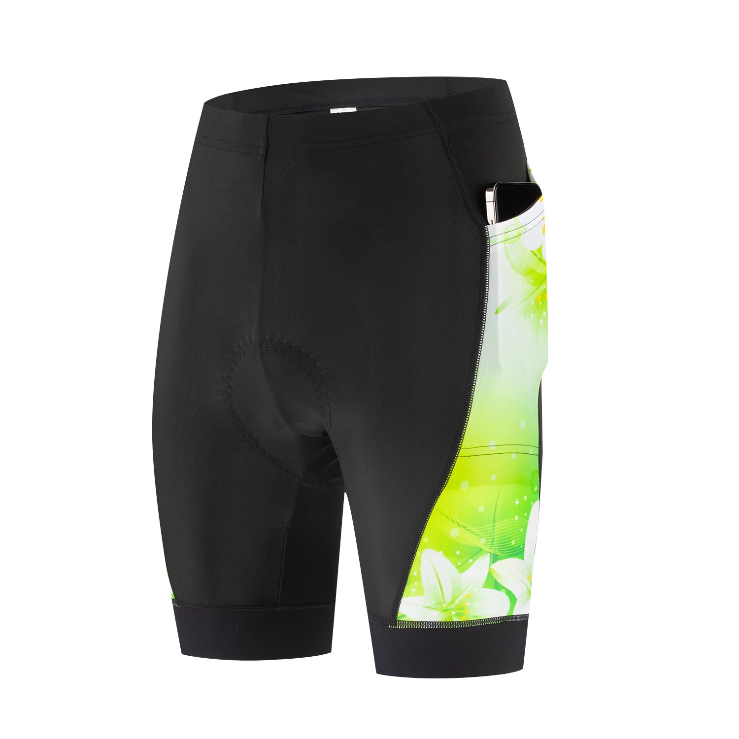 Women’s Professional Style Cycling Shorts with 3D Padding Side Storage Pocket Stretch Bike Shorts