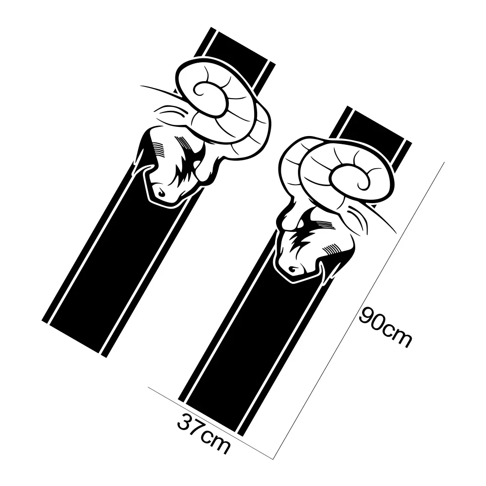 Car Stickers Pickup Bed Side Kit Styling Decor Decal Truck Vinyl Cover Auto Accessories For Dodge RAM 1500 2500 3500 Rebel TRX view 5