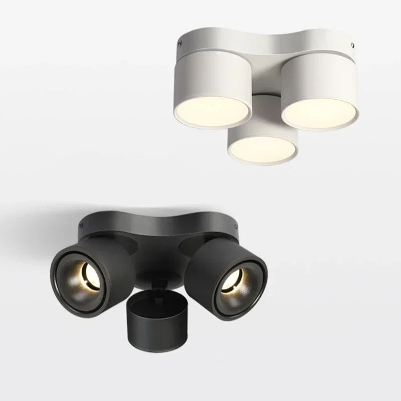 Pliant rotatif Dimmable COB LED Downlights 10W 15W LED plafonniers AC85-265V LED plafonniers éclairage intérieur