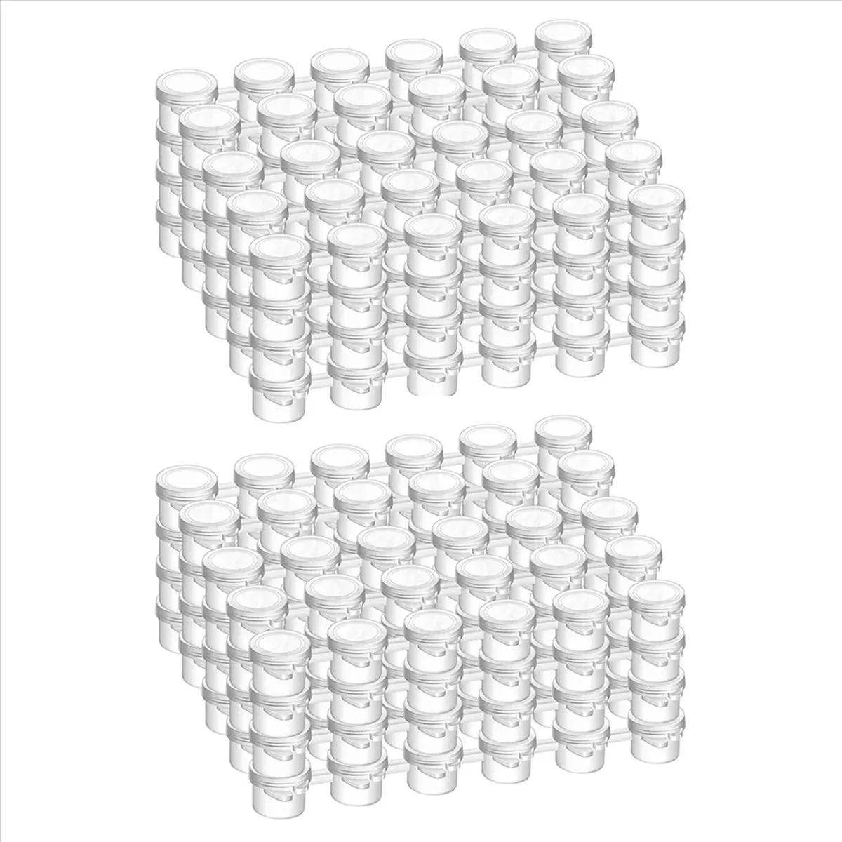 Okay 240pcs Paint Containers with Lids, 40 Strips Paint Containers Acrylic Paint with Lids for Craft Paint Storage Classroom