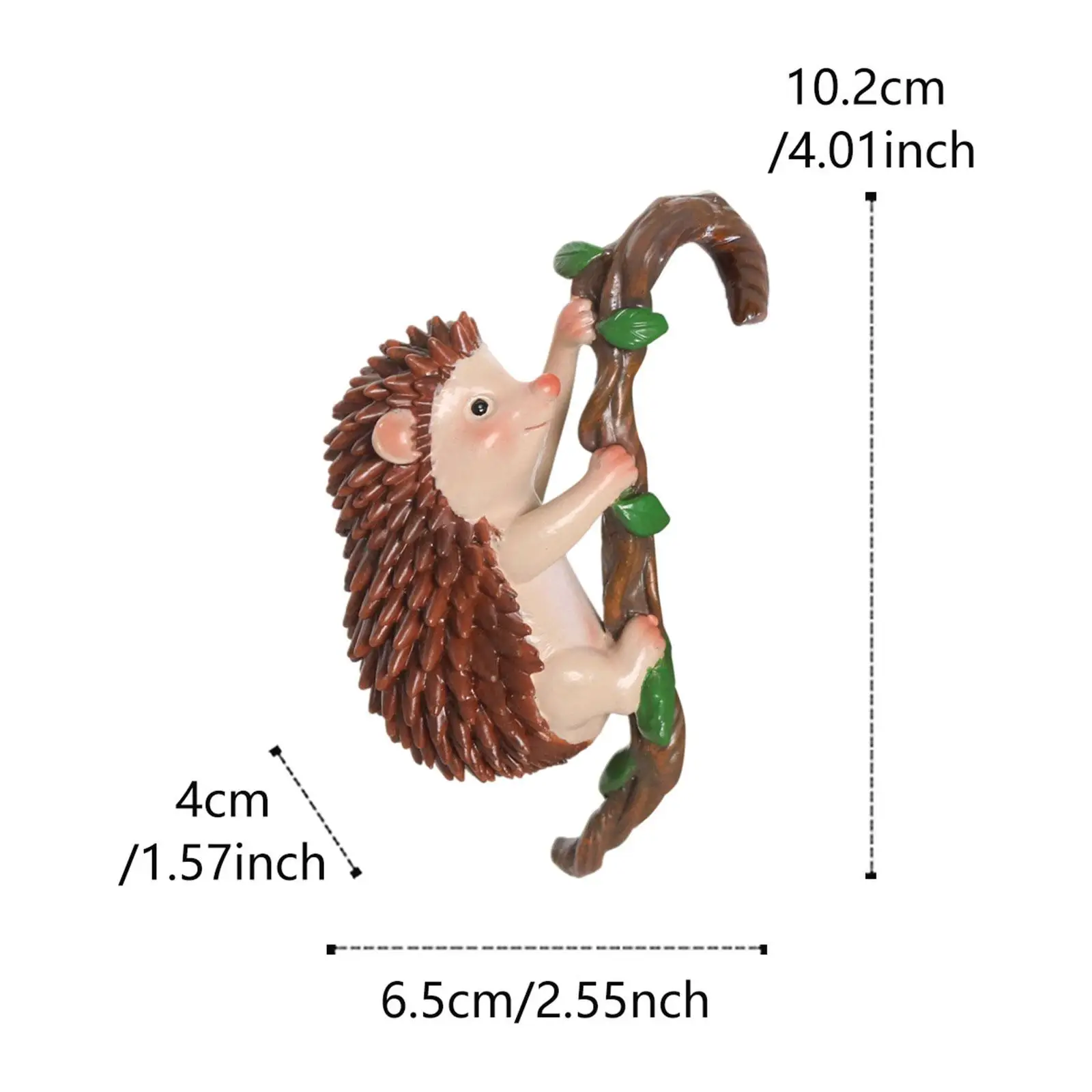 Hedgehog Figurine Vase Terrarium Birthday Gift Art Crafts Hanging Ornament Plant Pot Hanger Flower Pot Hugger for Patio Backyard