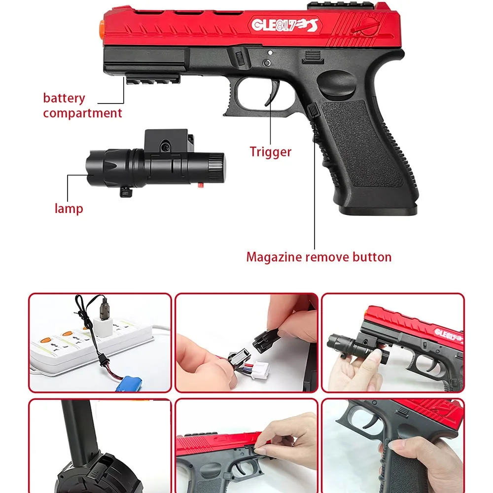 Garçons jouets pistolets électrique balle d'eau tirer éclaboussures balle pistolet jouet pistolet Sports de plein air CS jeu de tir pour enfants cadeau d'anniversaire