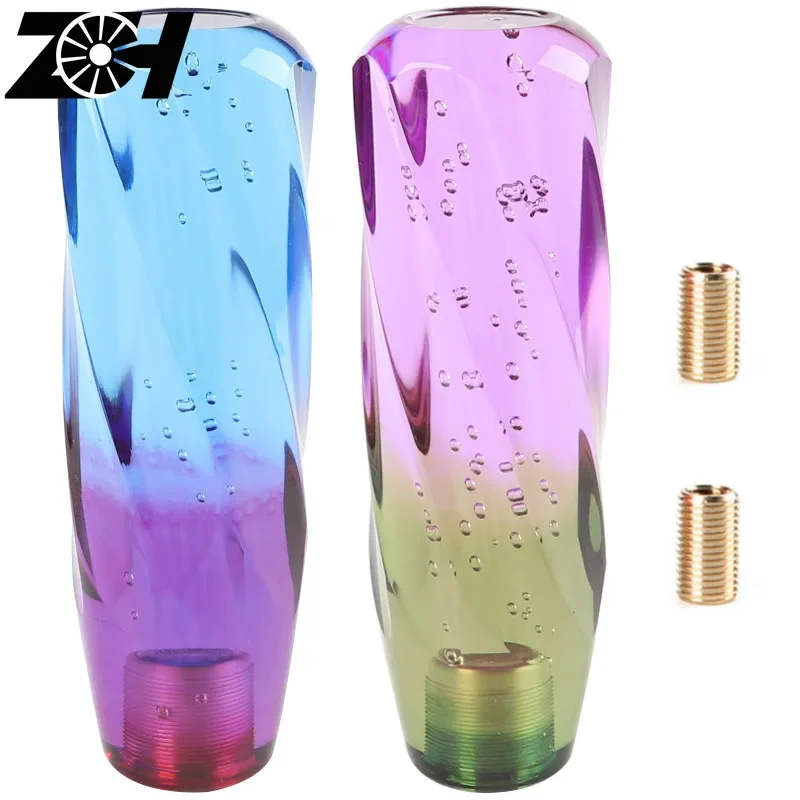 15cm 2 Colors Car Resin Auto Manual Gear Shift Knob Shifter Head Stick Crystal Transparent Bubble Handle Lever