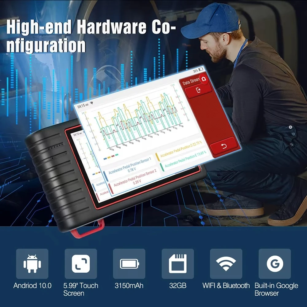 Max 2 Full System Function CAN FD 28 Reset Universal Bi-directional Control Scanner Car Diagnostic Tools
