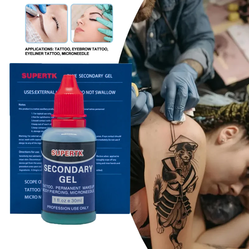 

1oz Supertk Tattoo Gel Secondary Gel During Permanent Makeup Microblading Piercing Eyebrow Lip Liner Beauty Auxiliary