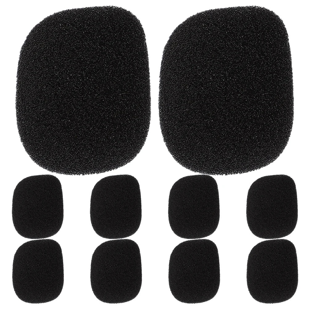 

10pcs Microphone Windscreen Sponge Covers Lapel Headset Windshields Mini Lavalier Blow-proof Bee Sound Insulation Teaching