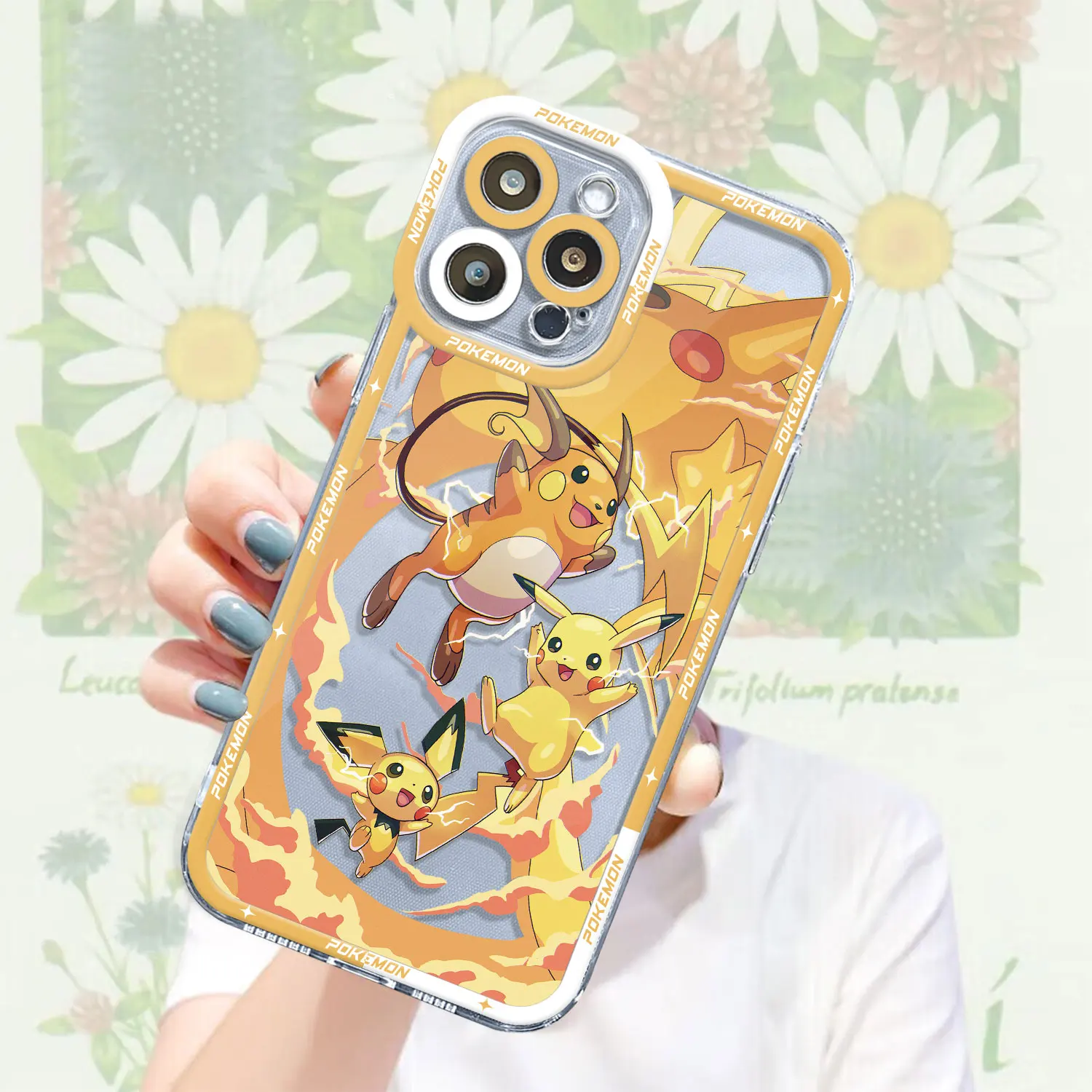 Pikachu Pokemon Ganger Soft Case For Apple iPhone 11 13 Pro Max 14 15Plus 12 Mini 7 8 X XS XR 6 6S SE Clear Silicone Phone Cover