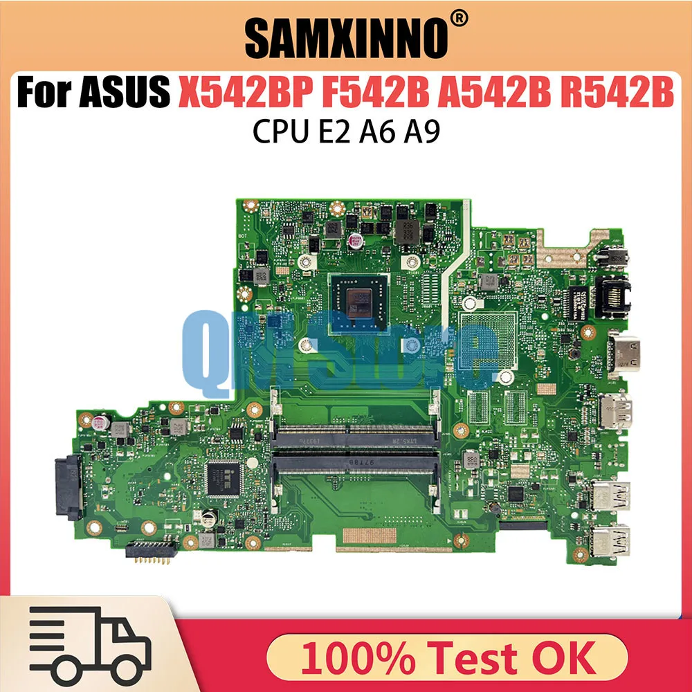 

X542BP Laptop Motherboard E2-9000 A9-9420 for ASUS X542B A580B K580B X542BA Notebook Mainboard