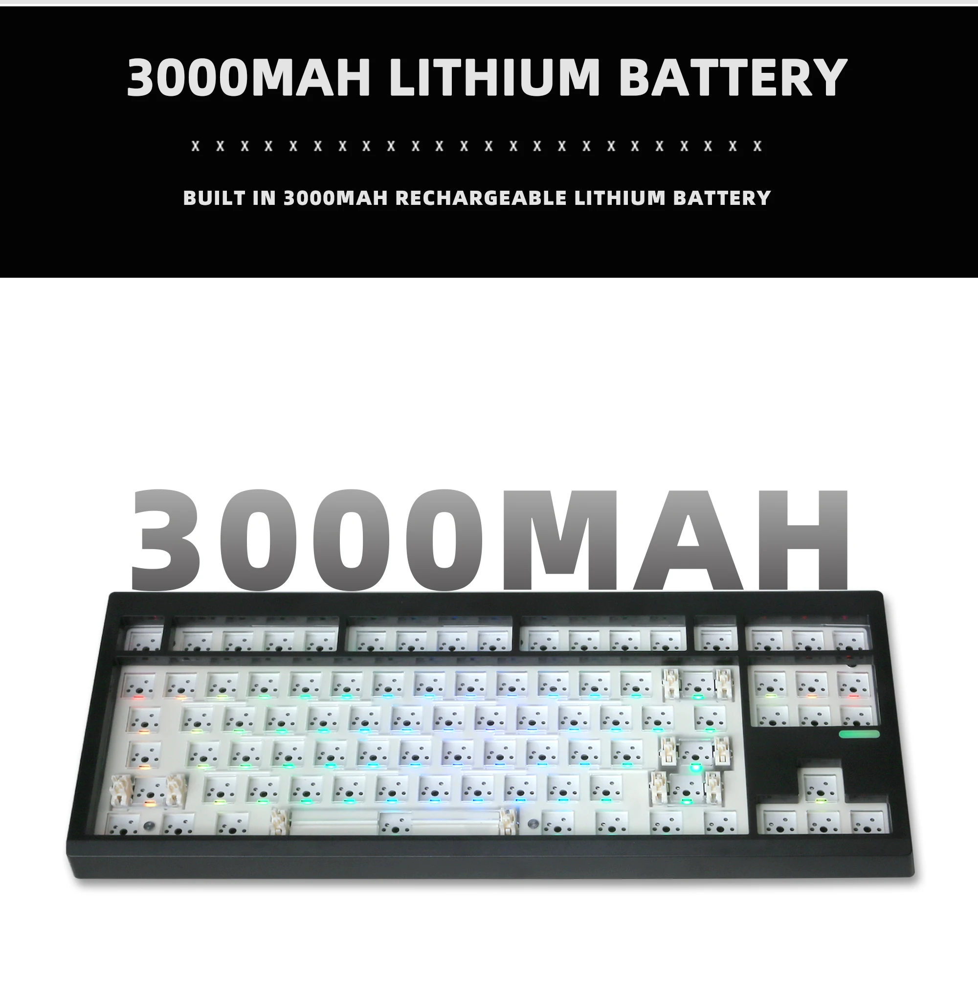 ZUOYA GMK87-L Mechanical Keyboard KIT 3-Mode Wireless Bluetooth Hot Swappable Gasket Customization Keyboard Gaming Keyboard KIT