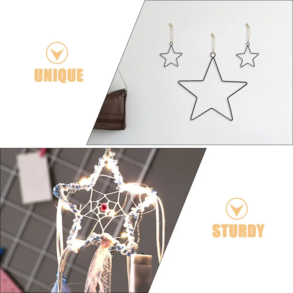 

8pcs Iron Wreath Frame Star Shape Metal Wire Wreath Frames For Diy Christmas Party Decor Craft Floral Home Decoration