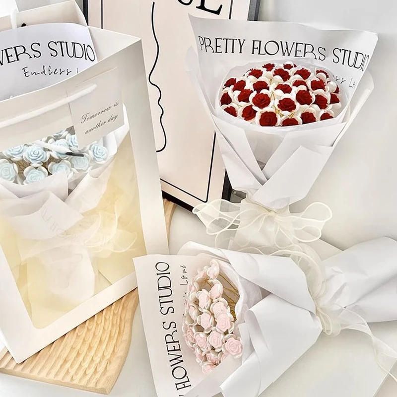 

Handmade DIY Bouquet Material Package Creative Simulated Roses For Girlfriend 520 Valentine's Day Non-fading DIY Gift