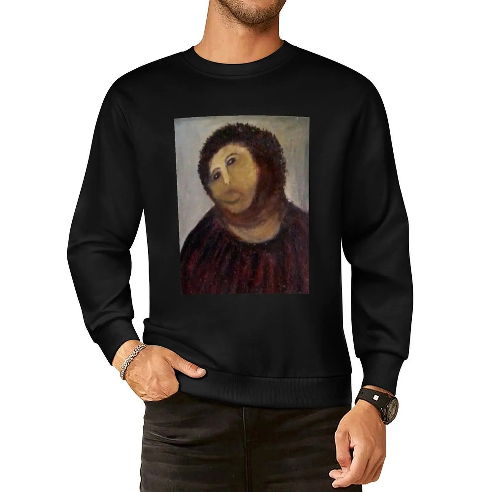 Monkey Christ / Monkey Jesus Pullover Hoodie korean style clothes mens clothing autumn new products sweatshirt