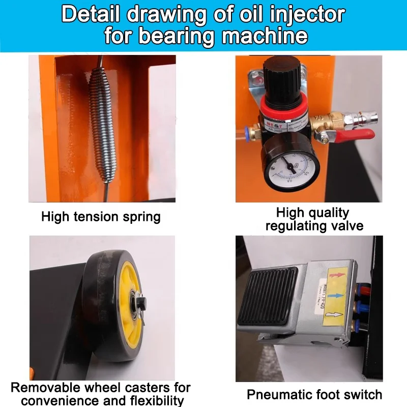 Bearing cleaning tool for automatic pneumatic lubricating oil filling machine