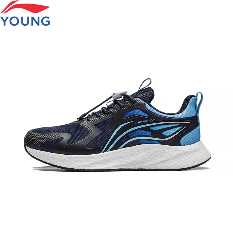 Li-Ning Kids Running Shoes WATERSHELL Cushion Bounce Boys Girls Child Shoes Stable Support Wearable Comfortable Sneakers YKFT076