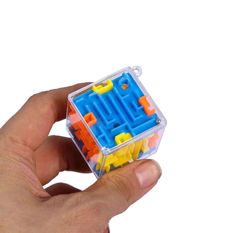 Hot Sale 4x4x4cm 3D Puzzle Maze Toy Kids Fun Brain Hand Game Case Box Baby Balance Educational Toys for Children Holiday Gifts