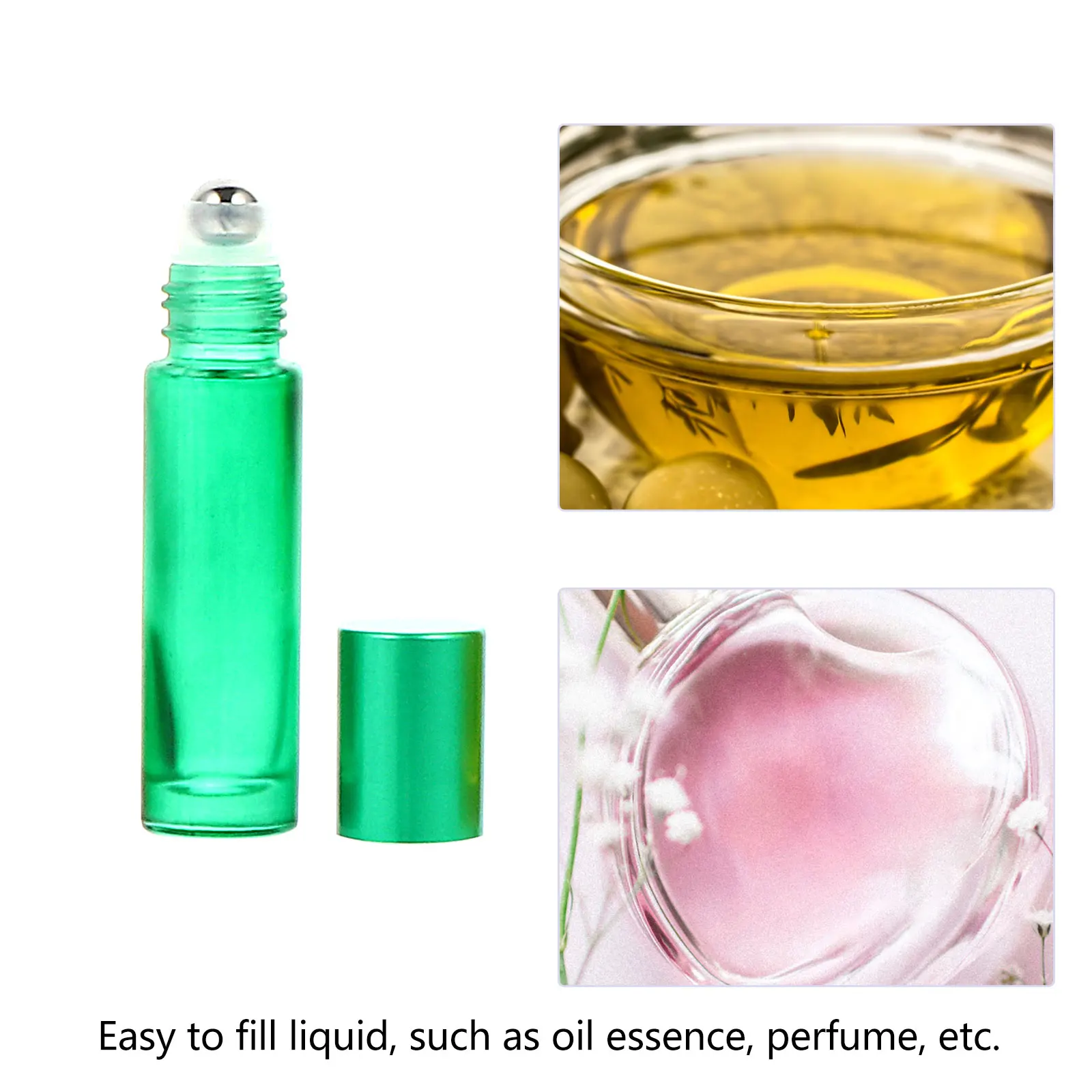 

12pcs Roller Frosted Glass Essential Oil Perfume Bottles Refillable Travel Size Reusable Glass Bottles For Aromatherapy Perfumes
