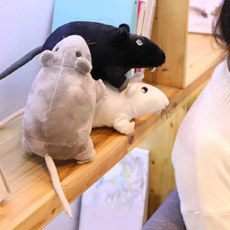 Mice Plush Doll Soft Realistic Plush Toy Mice Stuffed Animal Prank Fake Party Supplies Small Cat Toy For April Fool's Day