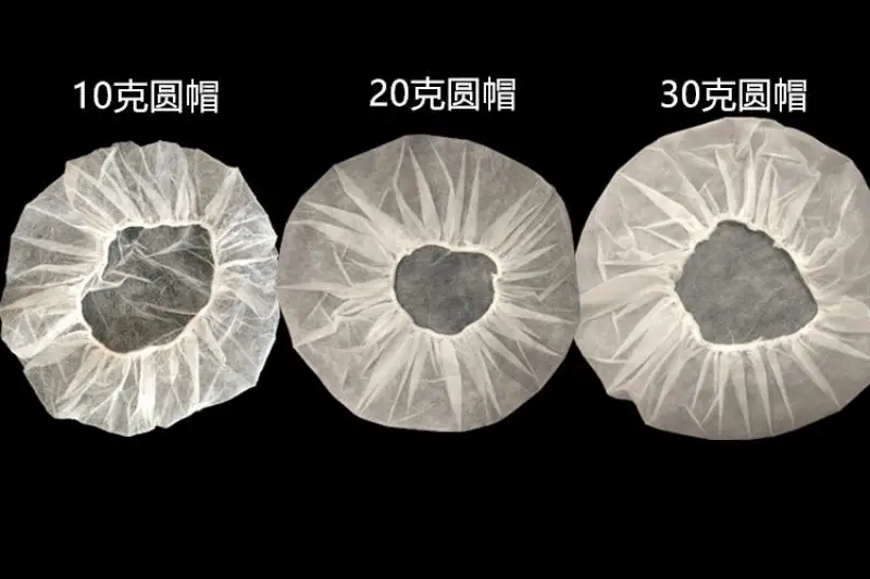 使い捨ての布製シェフキャップ,使い捨て,食品工場,作業用キャップ,ケータリング,衛生,無地,100個