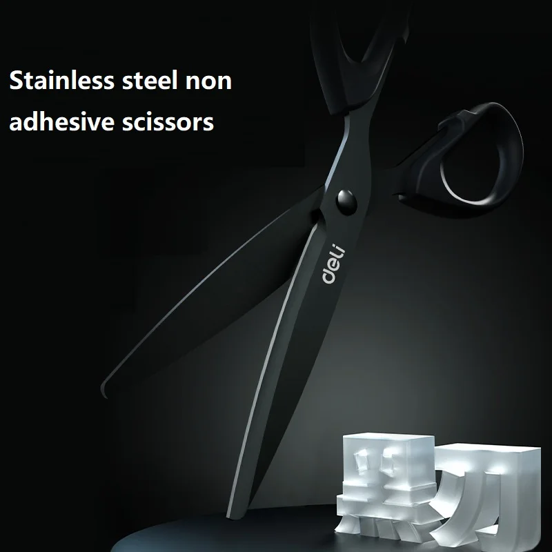 Deli Stainless Steel Scissors 180mm Rust Proof Sharp Scissors Paper Cuttings Tailor Hand Made Household Office Supplies Scissors