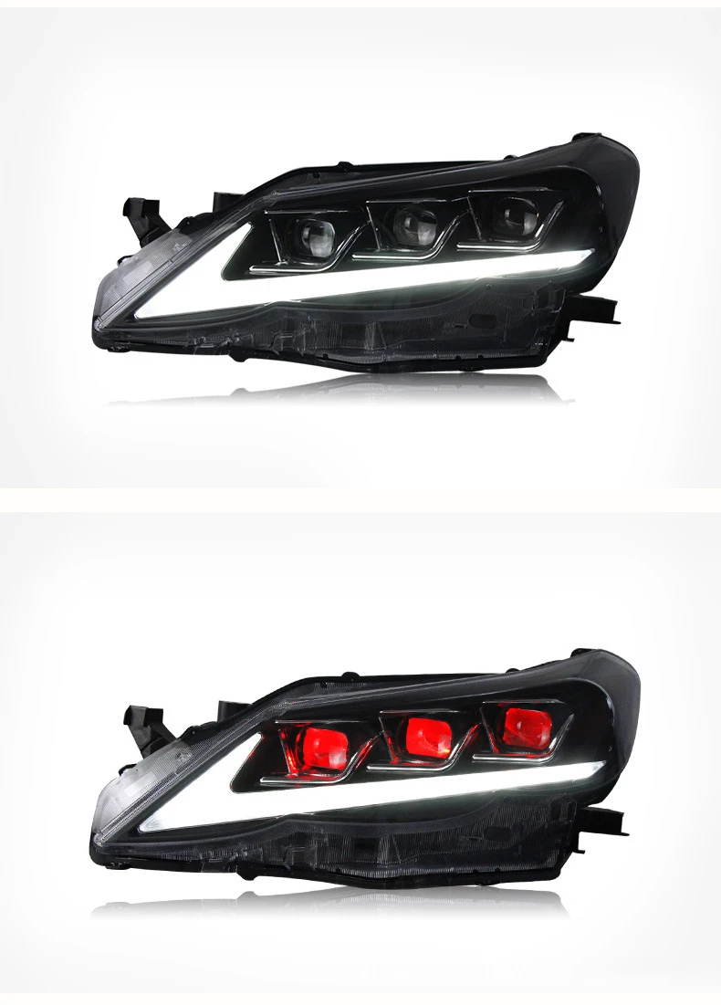 Automobile LED Headlight Assembly For Toyota New Reiz 10-12 DRL Daytime Running Light Streamer Turn Signal Indicator Head Lamp