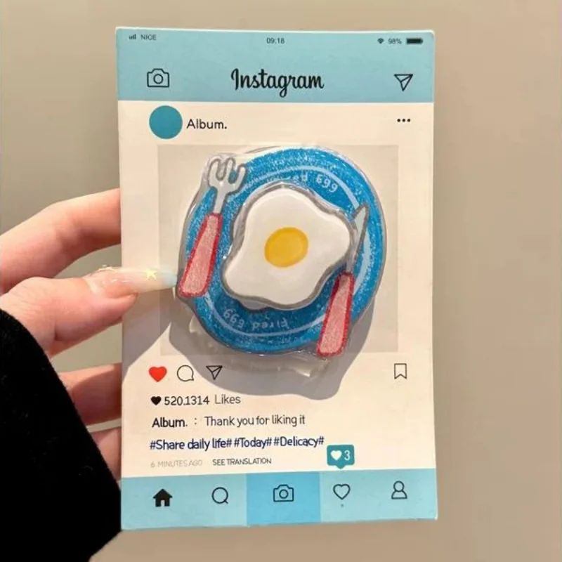 

Корейская мультяшная пластина, вращающееся яйцо для Magsafe, магнитная подставка для телефона Griptok Grip Tok, подставка для iPhone 15, чехол для беспроводной зарядки, держатель