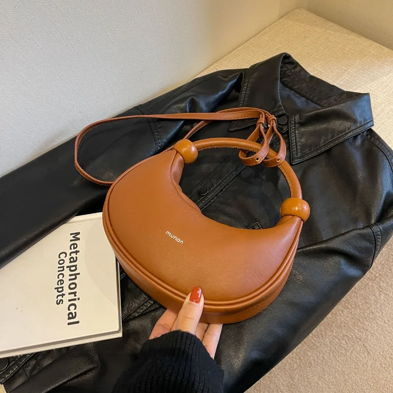 PU Hasp Luxury Crossbody Bags The New Selling Fashion Casual Shoulder Bags Solid Hobos Circular Top-Handle Bags Bolso Bandolera